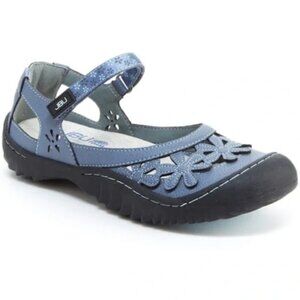 JBU BY JAMBU Women's Mary Jane Wildflower Shoes in Denim Blue